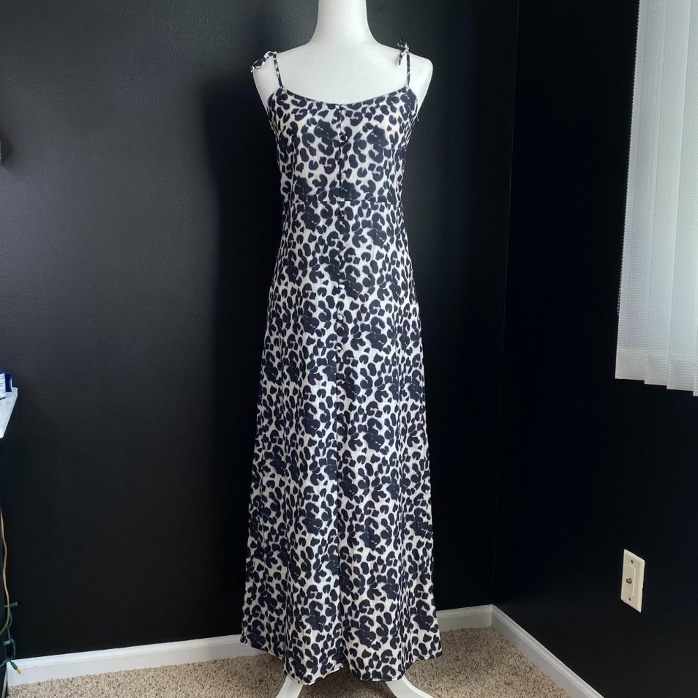 Vintage Leopard Print Cami Maxi Dress